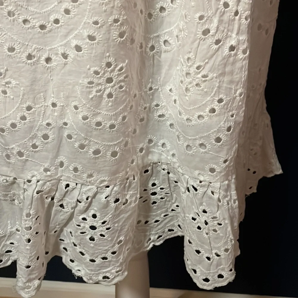 Japna Eyeless Dress White Spaghetti Straps - Picture 6 of 8